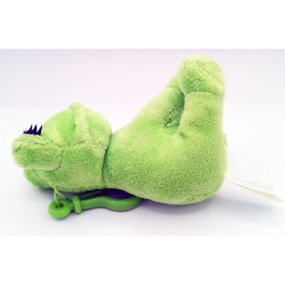 Green Froggy Friends Keychain Toy Soft Frog Plush Blue Eyes Long Lashes - Picture 9 of 15